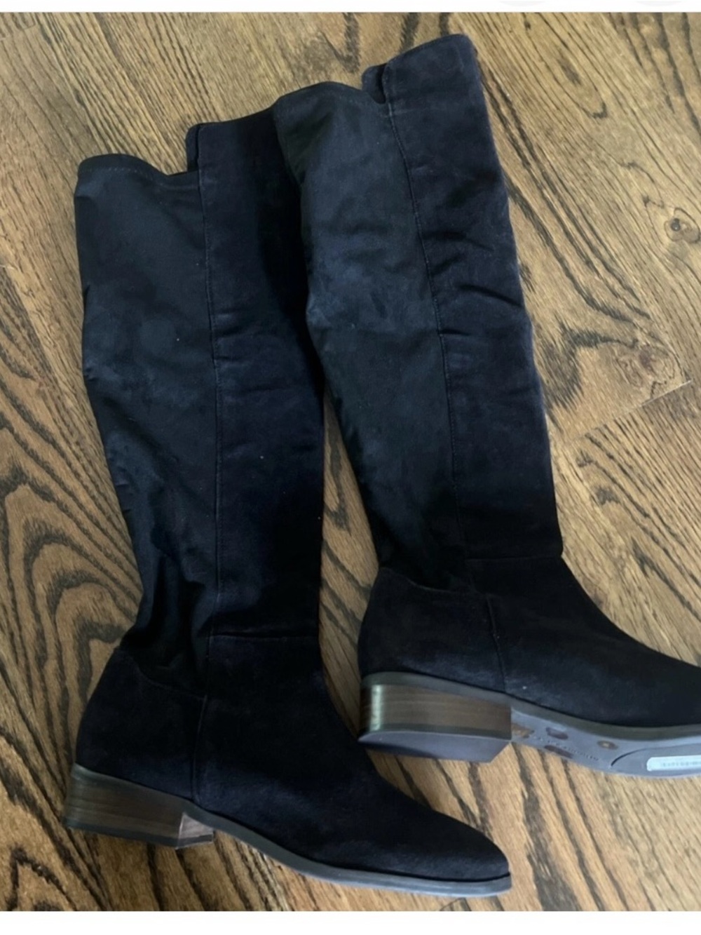Lucky Brand Calypso Knee High Black Boots Sz 9M Suede